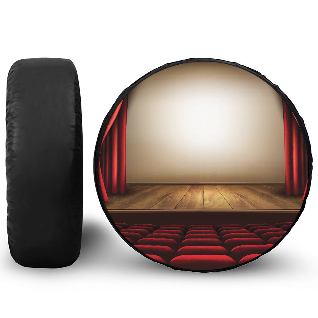 Theater Stage Print Leather Spare Tire Cover