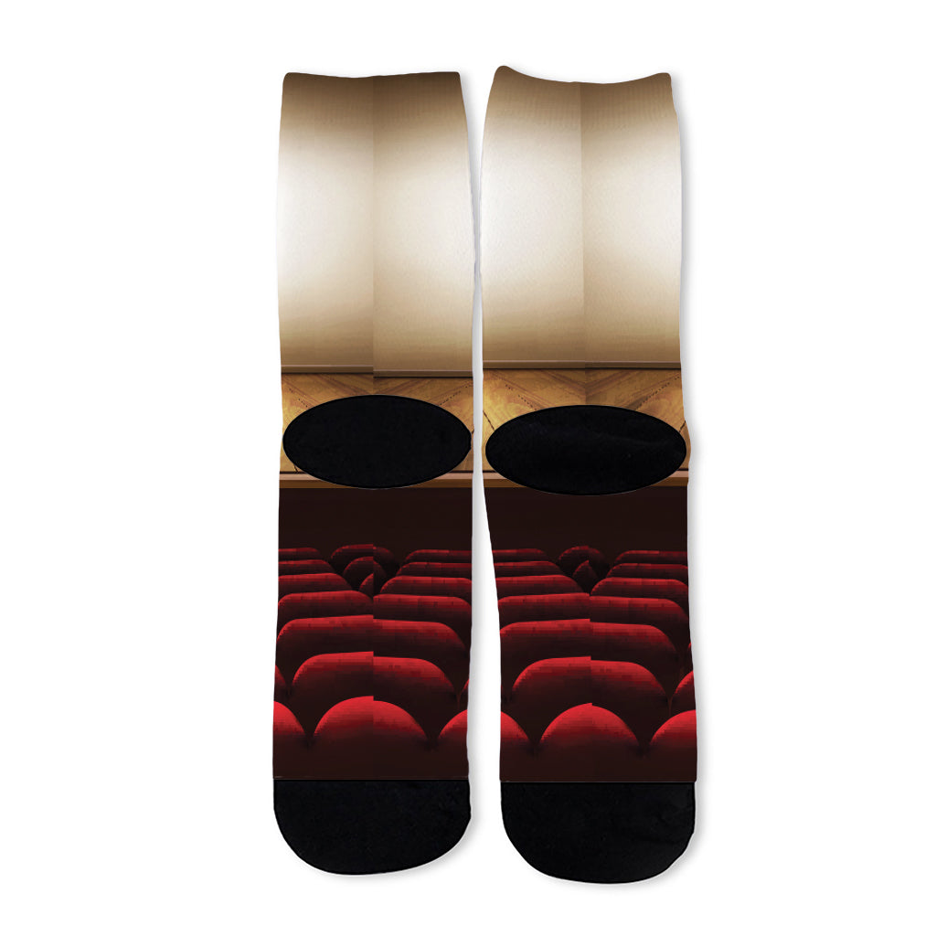 Theater Stage Print Long Socks