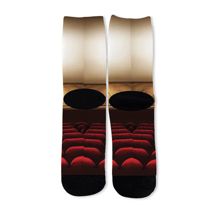 Theater Stage Print Long Socks