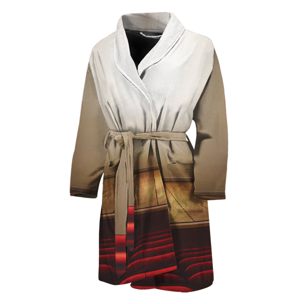 Theater Stage Print Men's Bathrobe