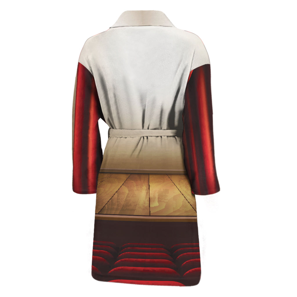 Theater Stage Print Men's Bathrobe