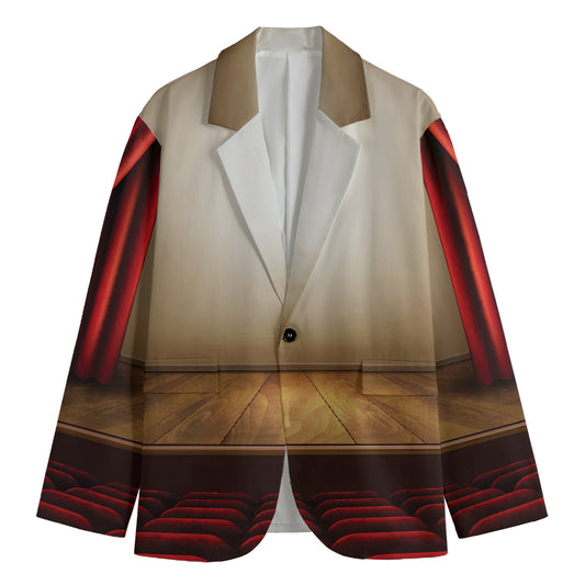 Theater Stage Print Men's Cotton Blazer