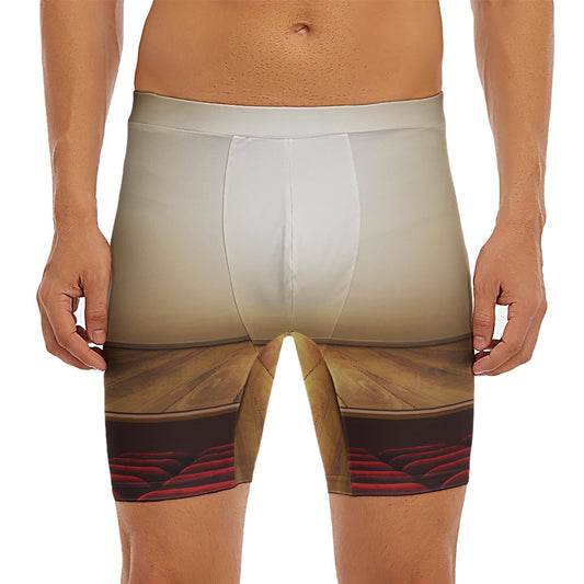 Theater Stage Print Men's Long Boxer Briefs