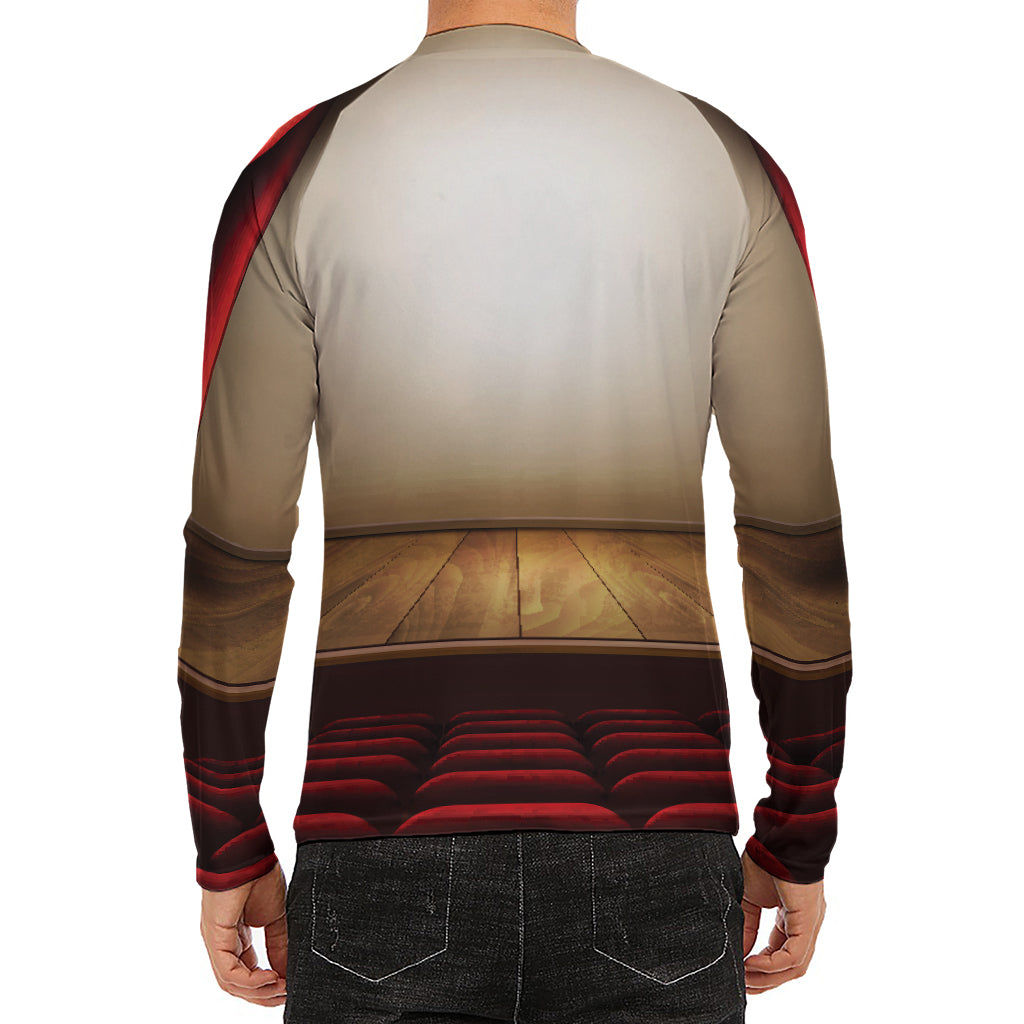 Theater Stage Print Men's Long Sleeve Rash Guard