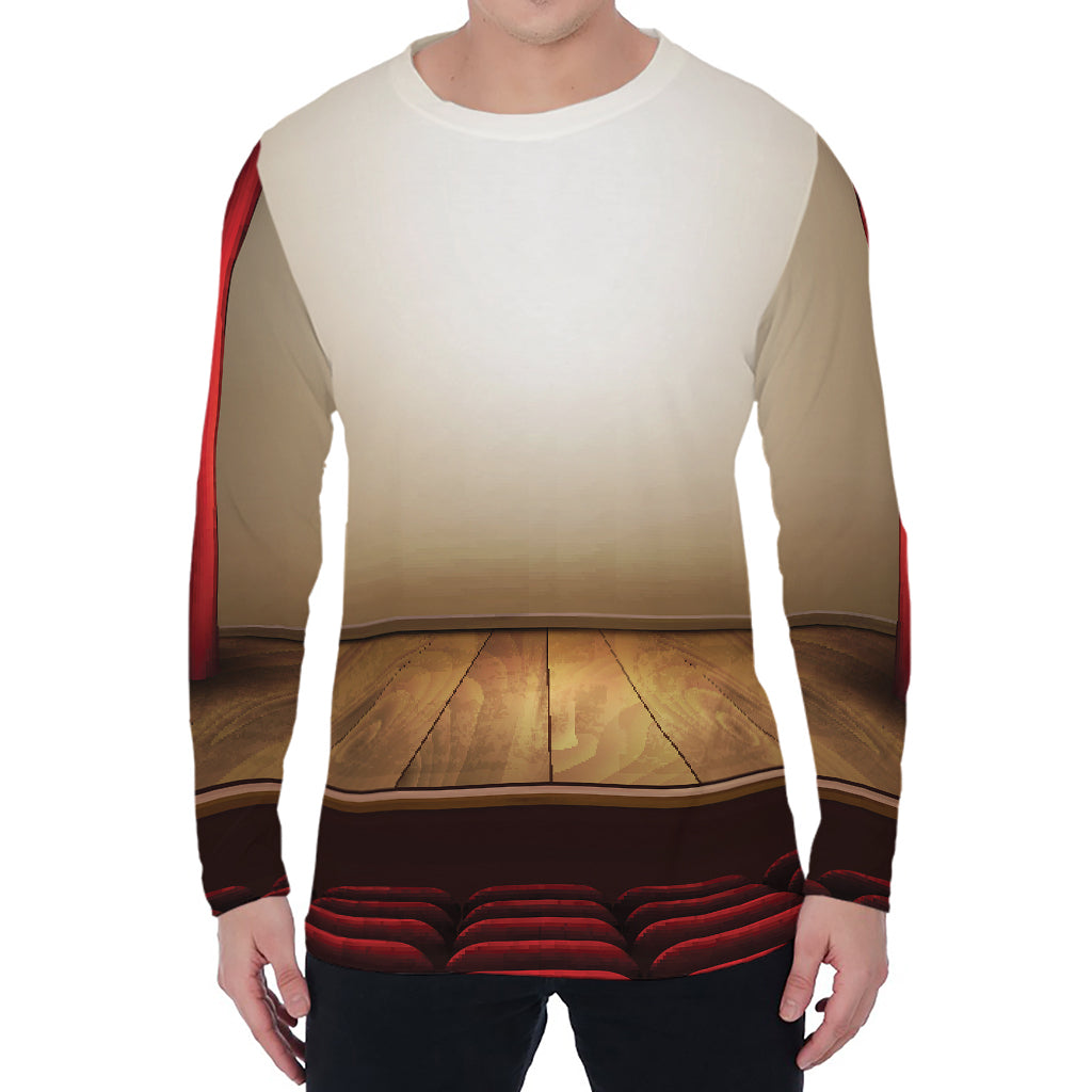 Theater Stage Print Men's Long Sleeve T-Shirt