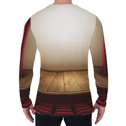 Theater Stage Print Men's Long Sleeve T-Shirt