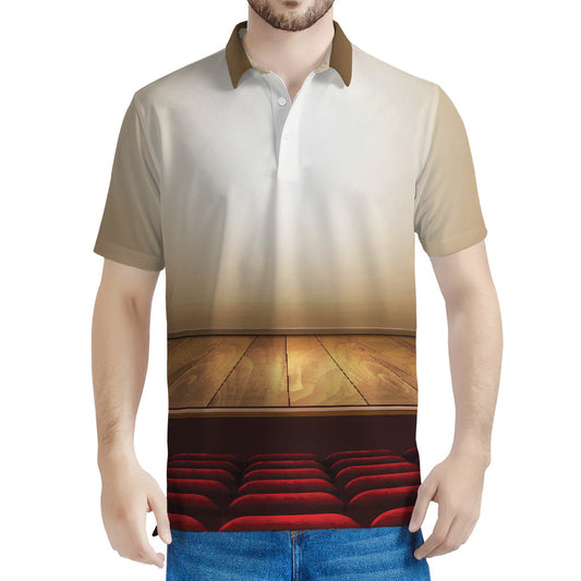 Theater Stage Print Men's Polo Shirt