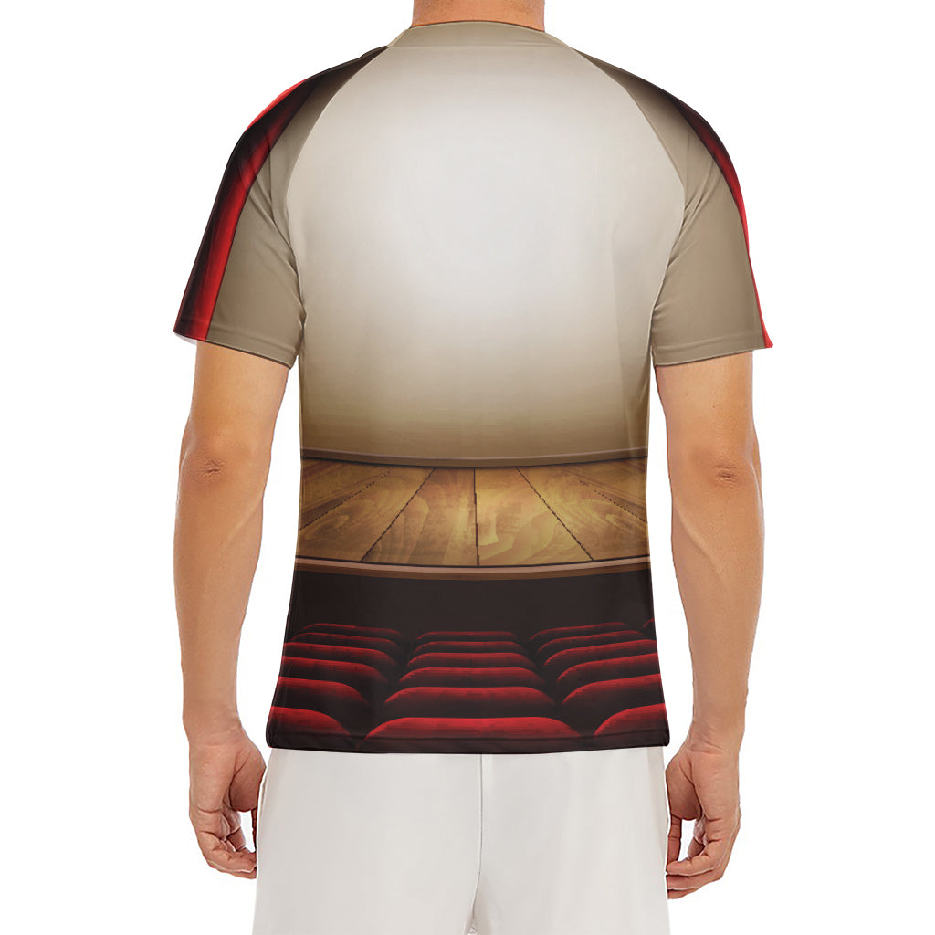 Theater Stage Print Men's Short Sleeve Rash Guard