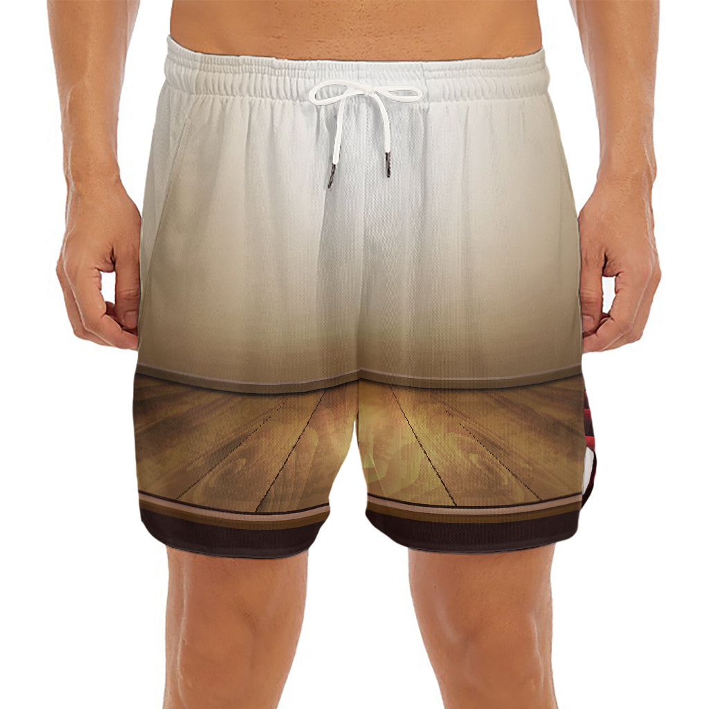Theater Stage Print Men's Split Running Shorts