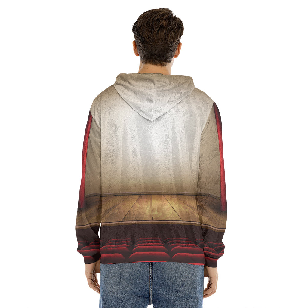 Theater Stage Print Men's Velvet Pullover Hoodie
