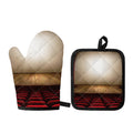 Theater Stage Print Oven Mitt And Pot Holder Set