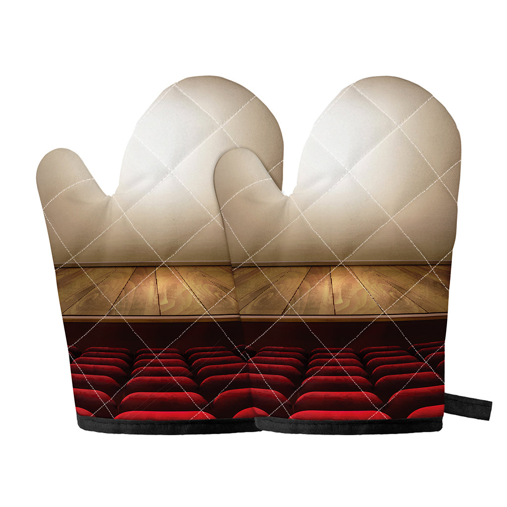 Theater Stage Print Oven Mitts