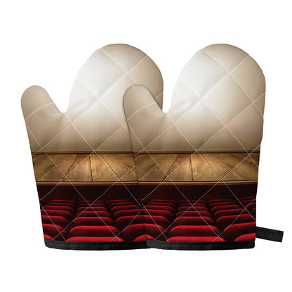 Theater Stage Print Oven Mitts