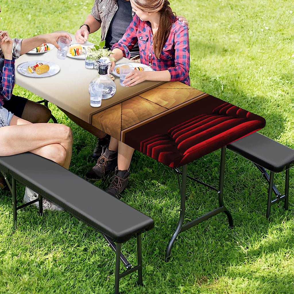 Theater Stage Print Picnic Table Cover