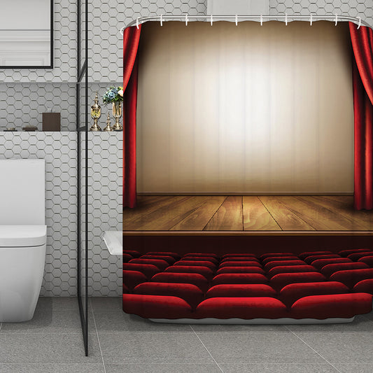 Theater Stage Print Polyester Shower Curtain