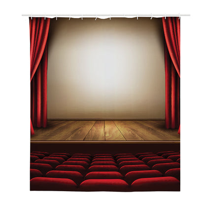 Theater Stage Print Polyester Shower Curtain