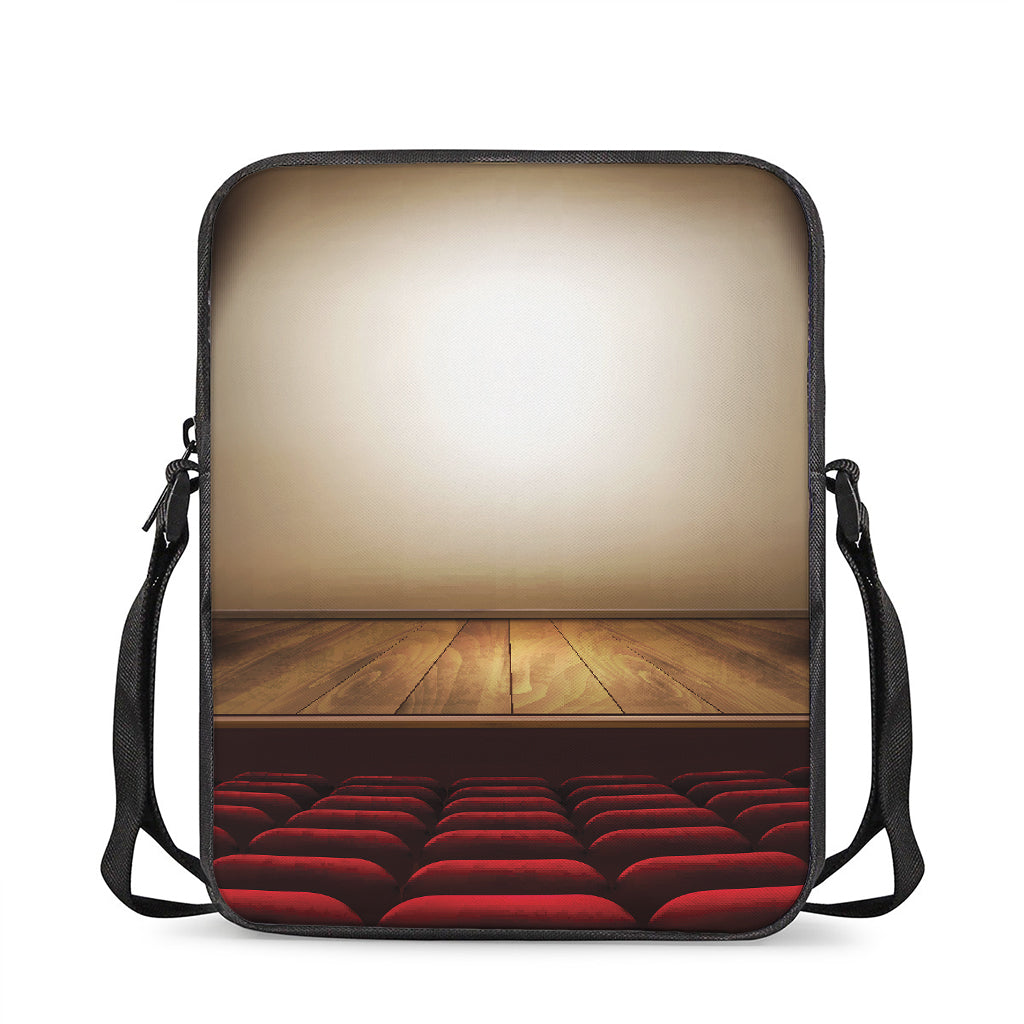Theater Stage Print Rectangular Crossbody Bag