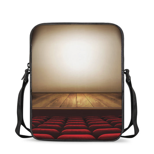 Theater Stage Print Rectangular Crossbody Bag
