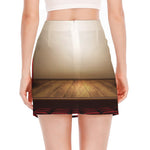Theater Stage Print Side Slit Mini Skirt