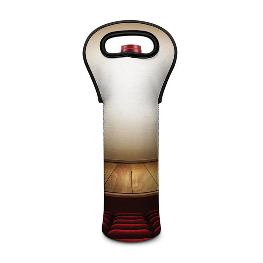 Theater Stage Print Single Neoprene Wine Tote