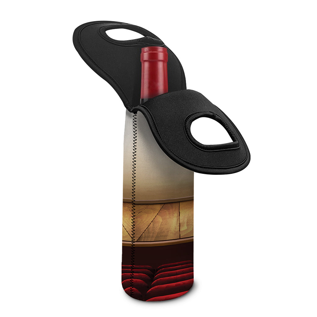 Theater Stage Print Single Neoprene Wine Tote