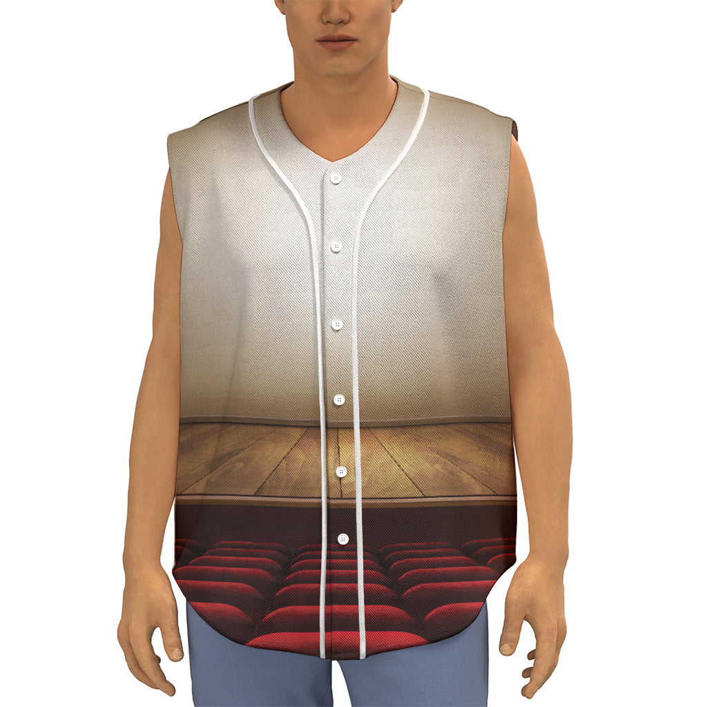 Theater Stage Print Sleeveless Baseball Jersey