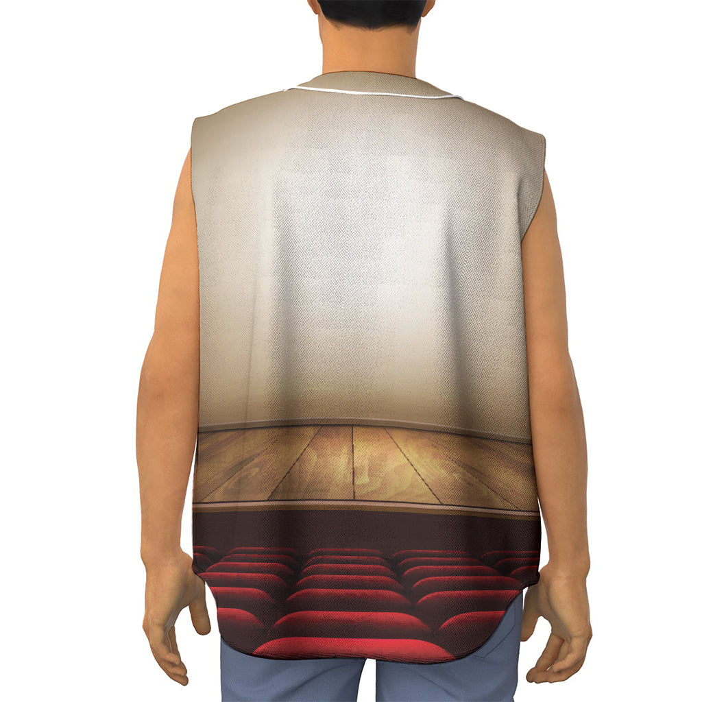 Theater Stage Print Sleeveless Baseball Jersey