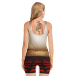 Theater Stage Print Sleeveless One Piece Swimsuit