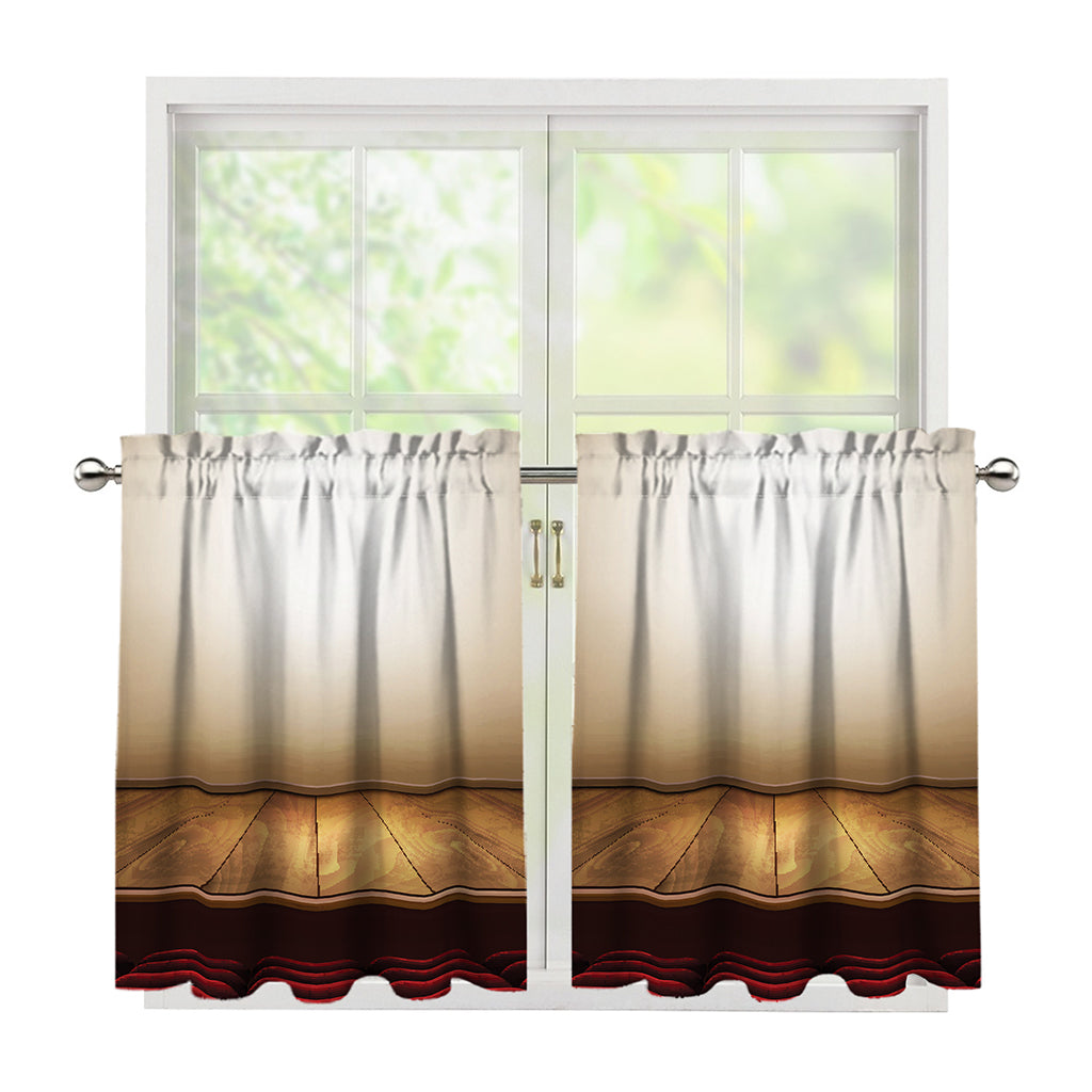 Theater Stage Print Tier Curtains