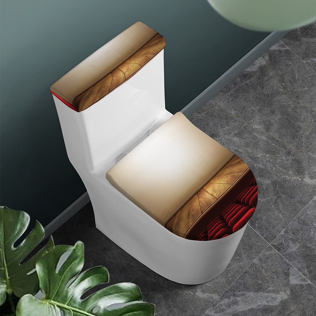 Theater Stage Print Toilet Lid And Tank Cover Set