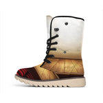 Theater Stage Print Winter Boots
