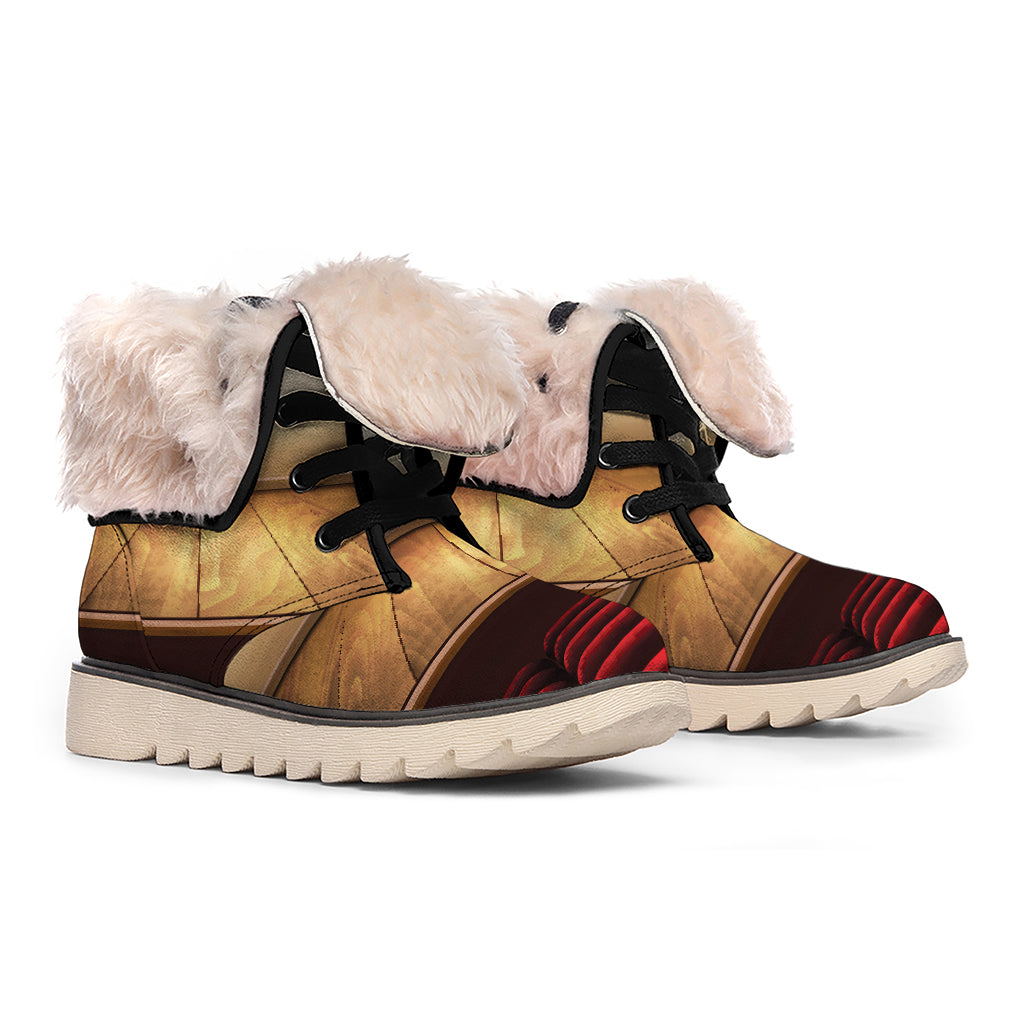 Theater Stage Print Winter Boots