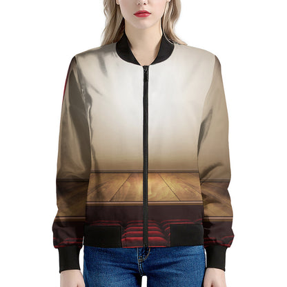 Theater Stage Print Women's Bomber Jacket