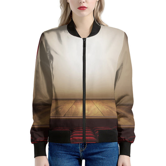 Theater Stage Print Women's Bomber Jacket