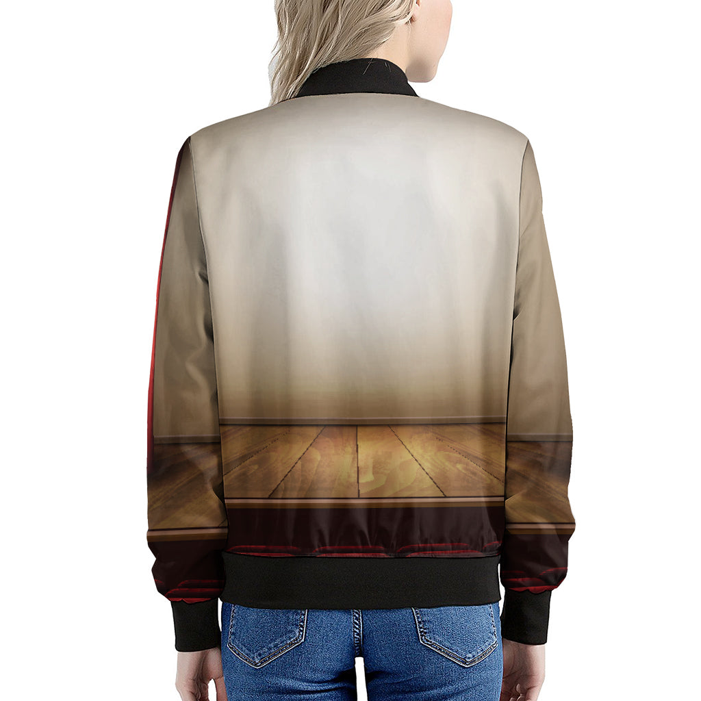 Theater Stage Print Women's Bomber Jacket