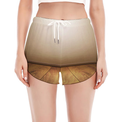Theater Stage Print Women's Split Running Shorts