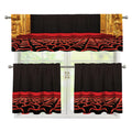 Theatre Stage Print 3 Piece Kitchen Curtains