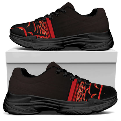 Theatre Stage Print Black Chunky Shoes