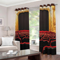 Theatre Stage Print Dimout Grommet Curtains