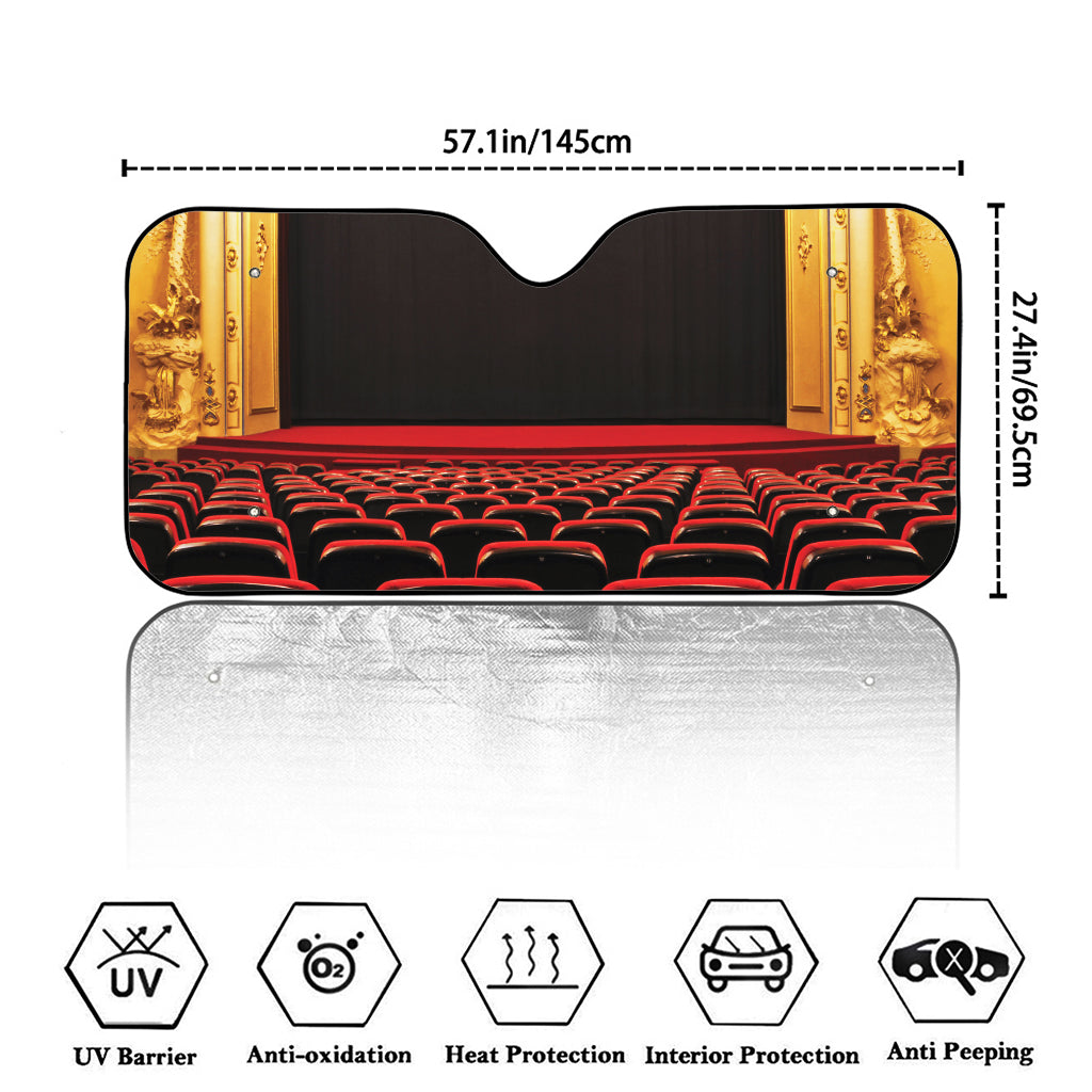Theatre Stage Print Car Windshield Sun Shade