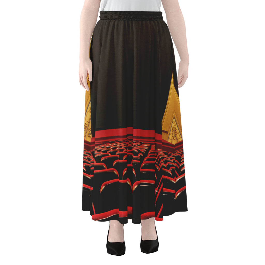 Theatre Stage Print Chiffon Maxi Skirt