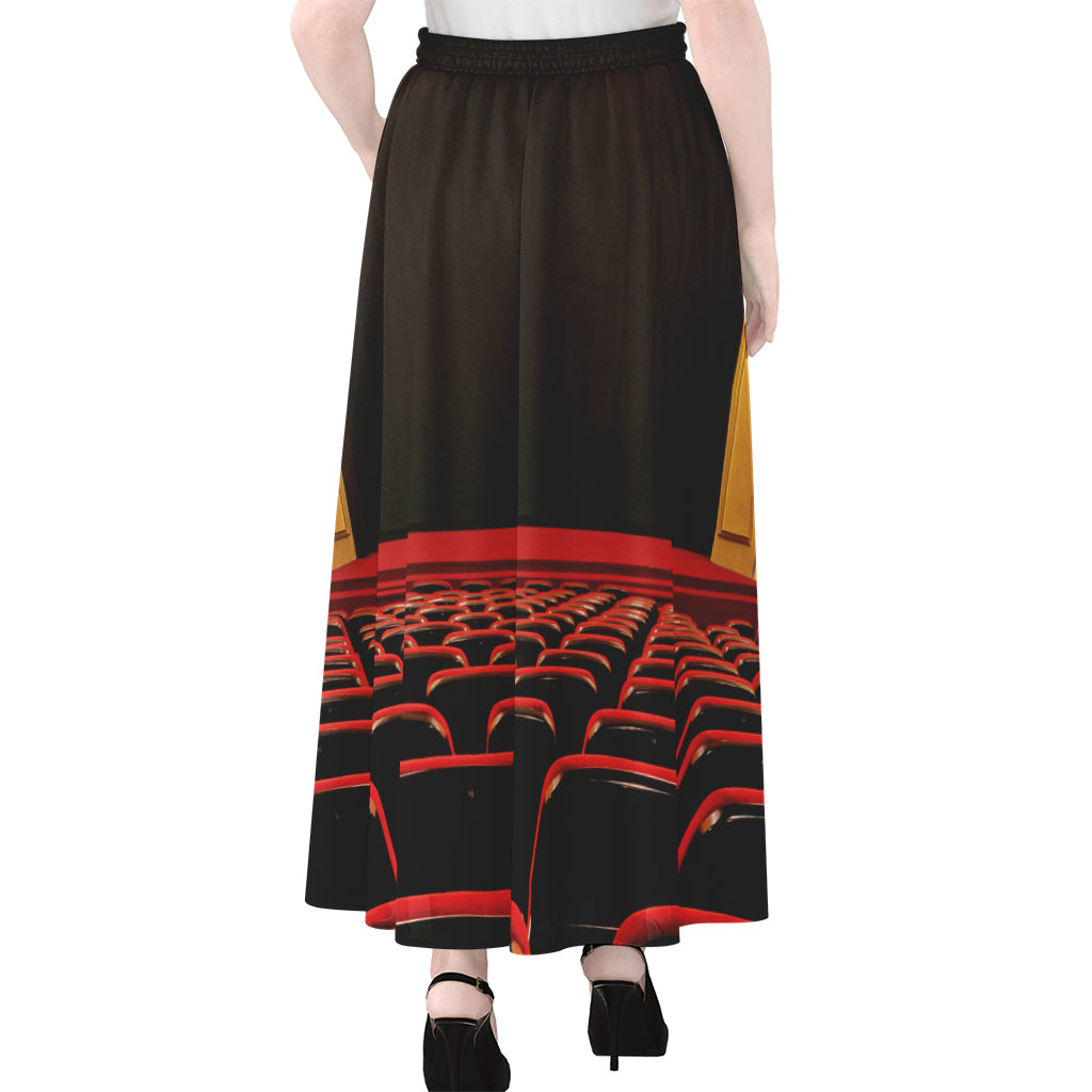 Theatre Stage Print Chiffon Maxi Skirt