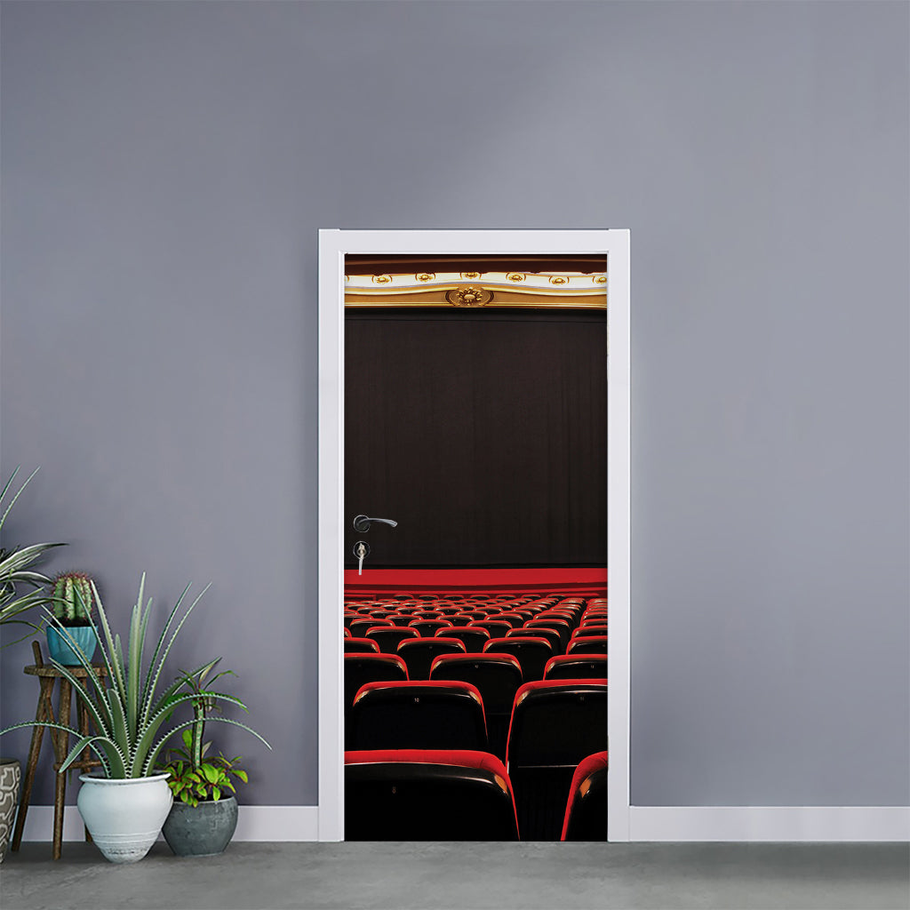 Theatre Stage Print Door Sticker