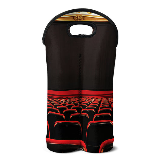 Theatre Stage Print Double Neoprene Wine Tote