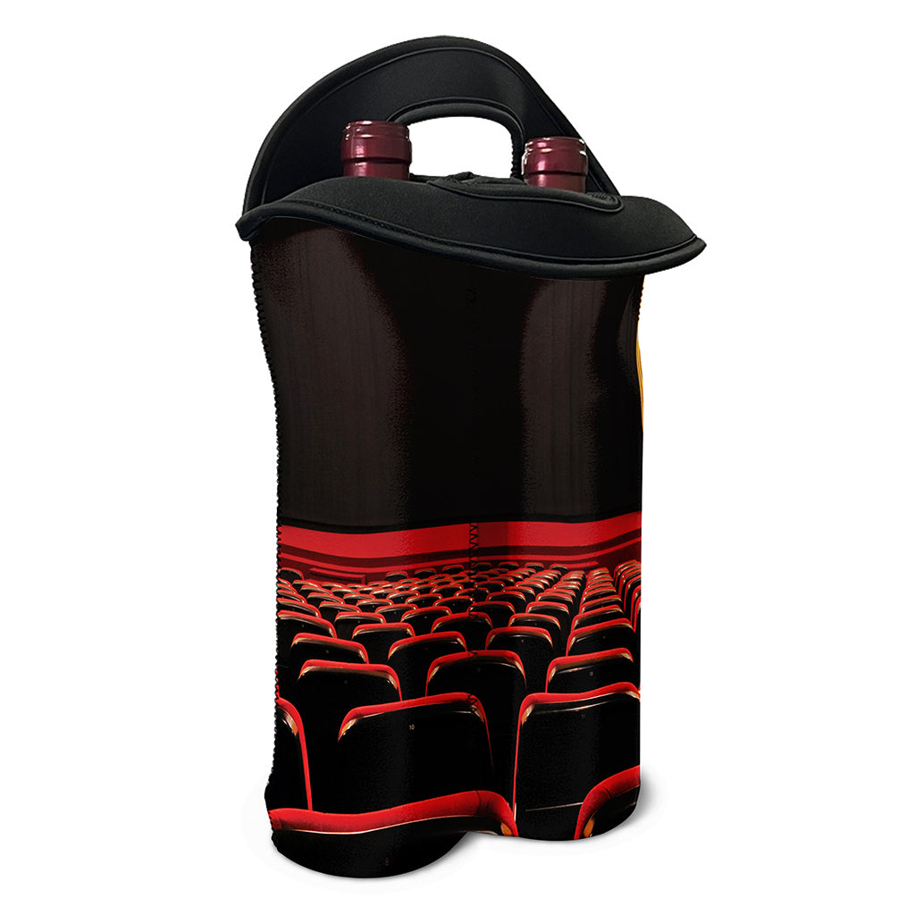Theatre Stage Print Double Neoprene Wine Tote