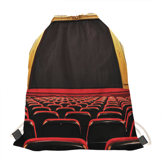 Theatre Stage Print Drawstring Bag