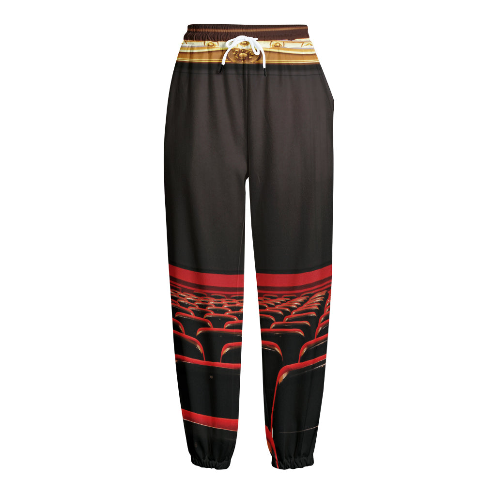 Theatre Stage Print Fleece Lined Knit Pants