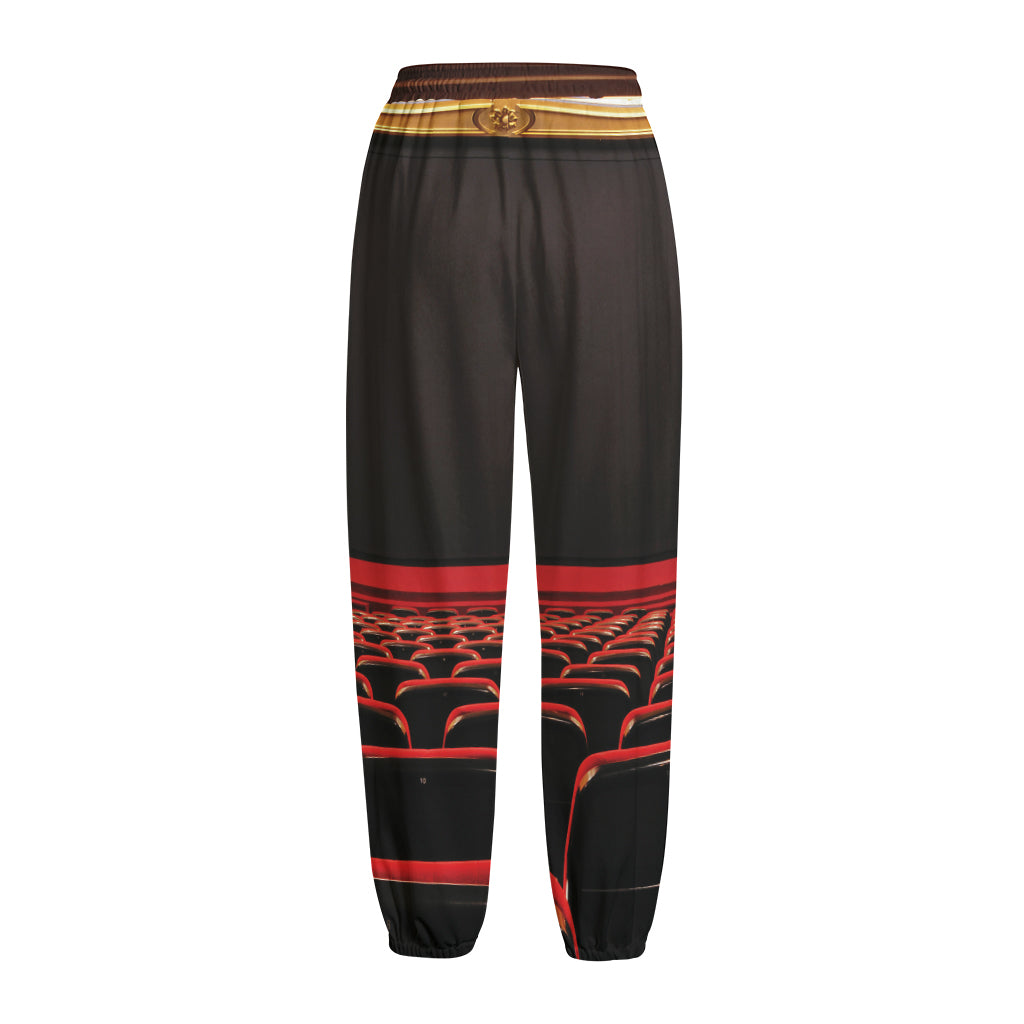 Theatre Stage Print Fleece Lined Knit Pants