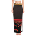 Theatre Stage Print High Slit Maxi Skirt