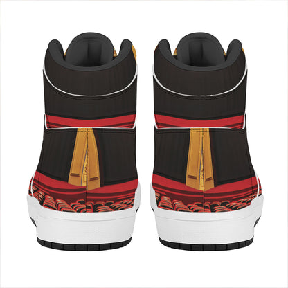 Theatre Stage Print High Top Leather Sneakers